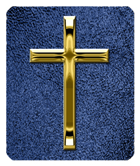 251 DF35-510-GD-SH-BL Gold Single Cross Shimmer Blue